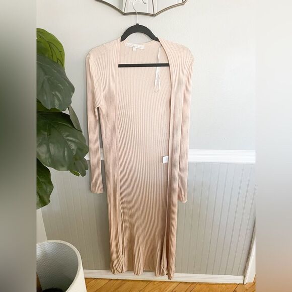 Lovers & Friends Davenport Ribbed Knit Camel Duster Size Small - Picture 1 of 13